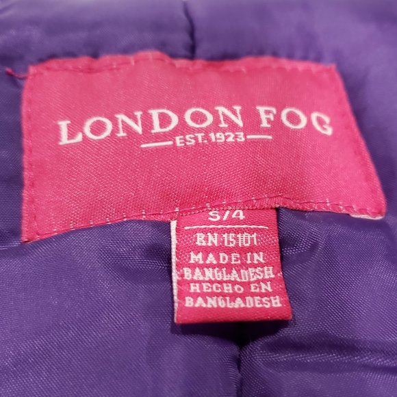 London Fog Girls full Snowsuit Purple small - Picture 4 of 10